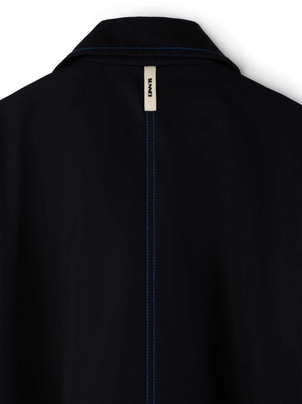 contrast stitching coat - 3
