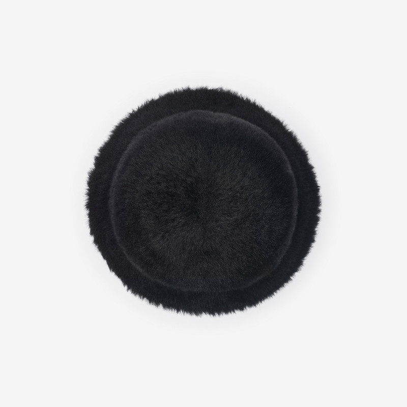 Burberry Knight Stamp Faux Fur Bucket Hat outlook