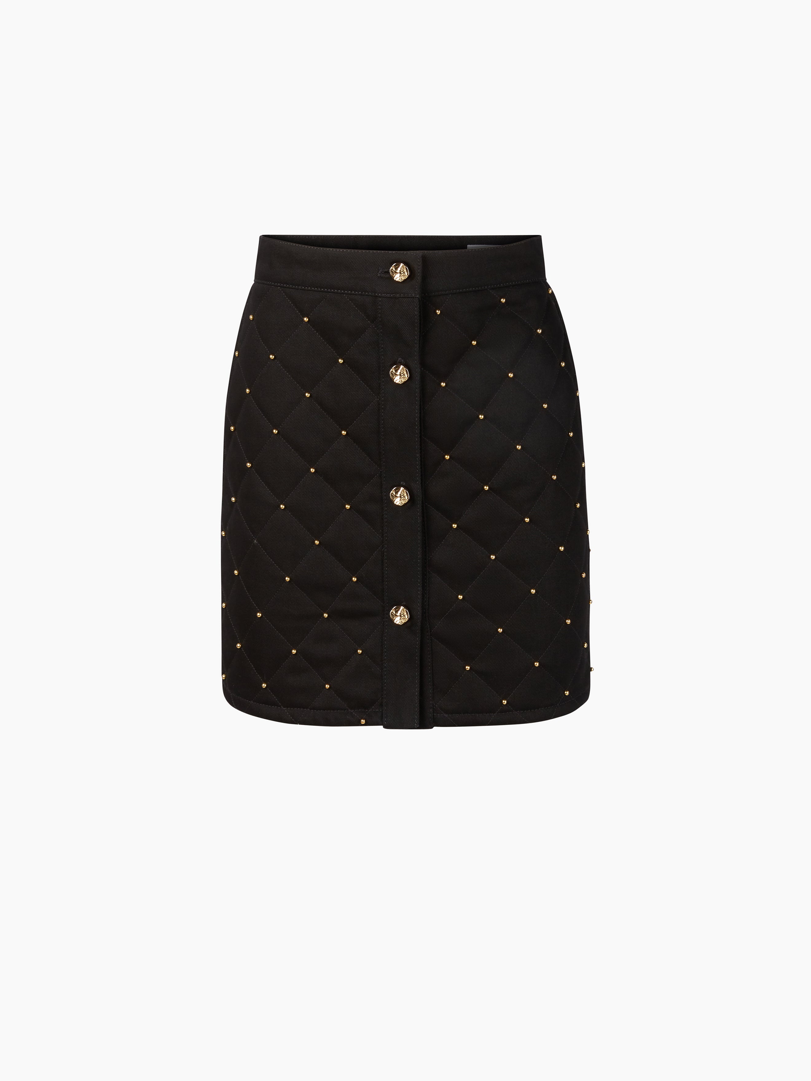 QUILTED DENIM SKIRT - 5