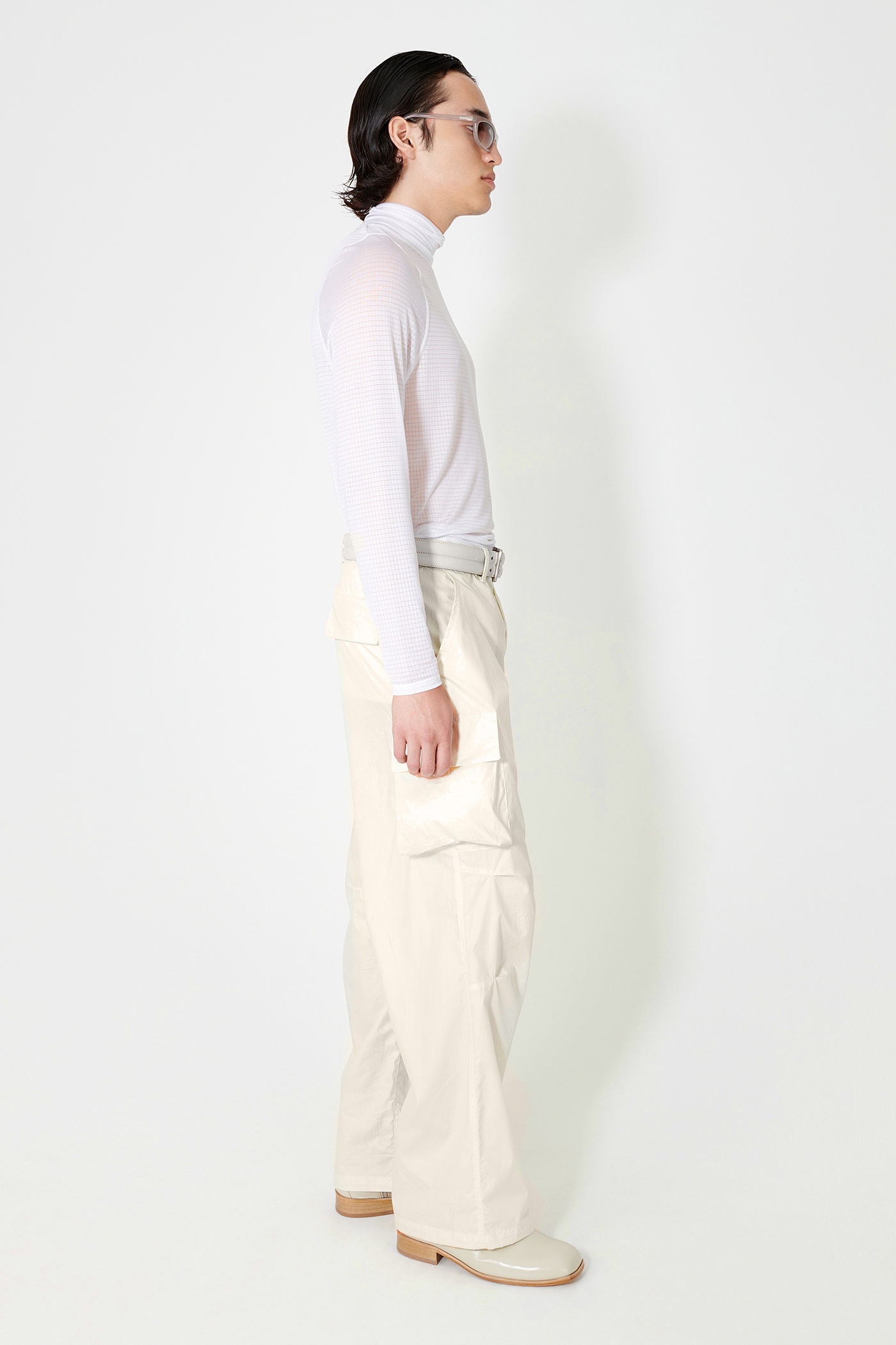 Mount Trouser Pearl Beige Cotton Chinz - 5