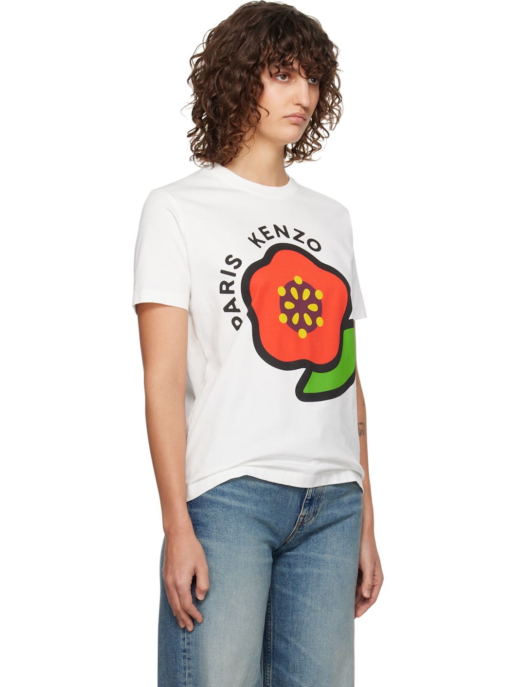 White Kenzo Paris Pop Loose T-shirt - 2