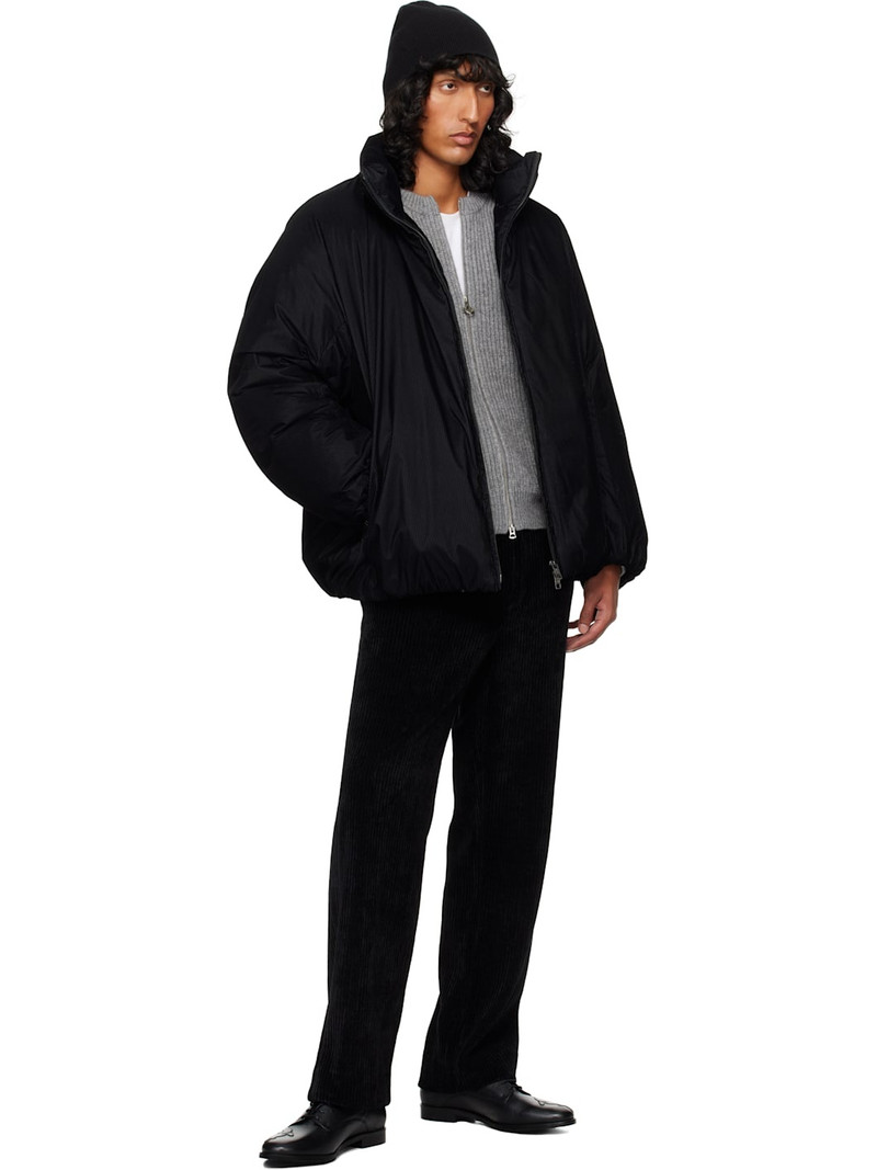 Wooyoungmi Black Flocked Jacket outlook