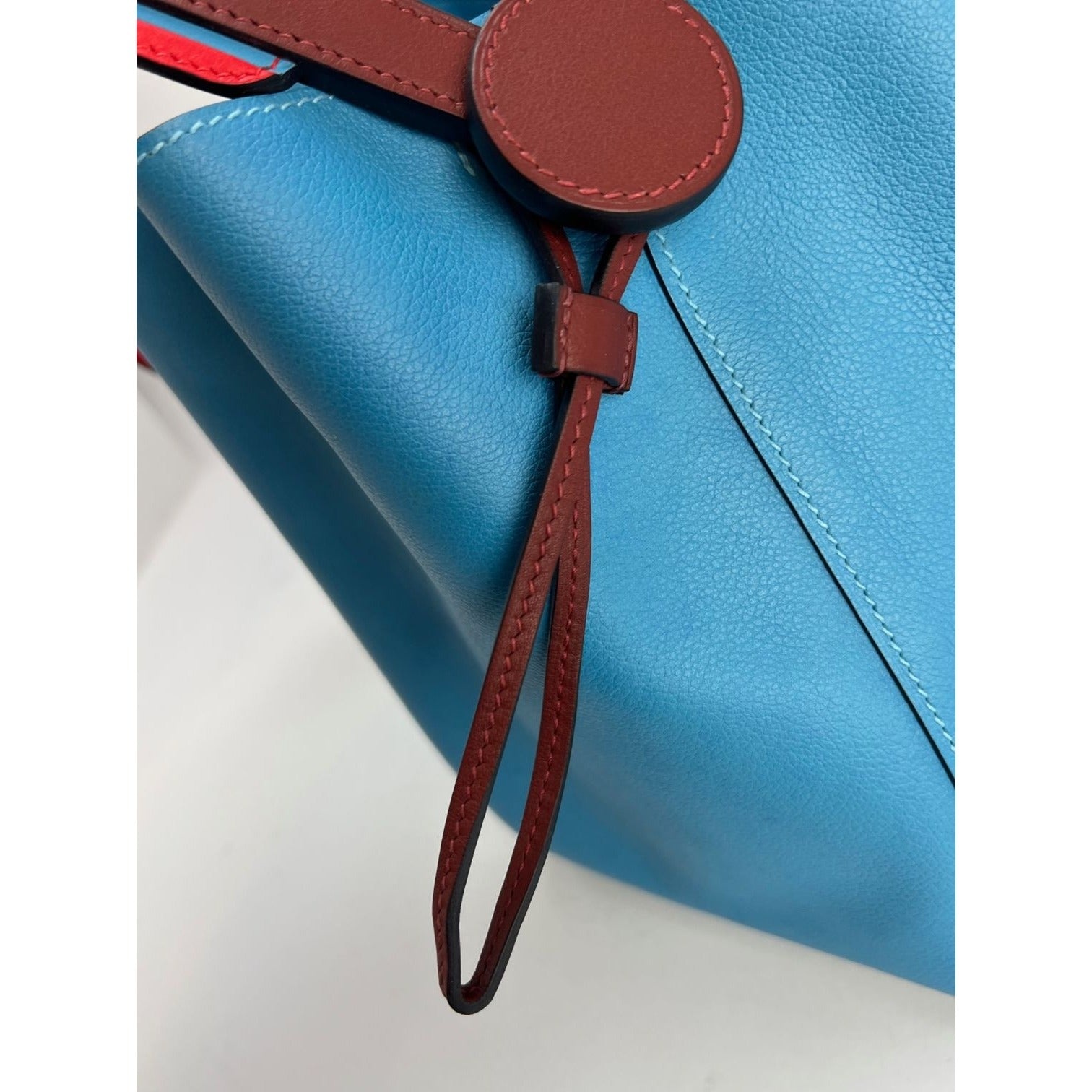 Hermès Hermes Evercolor Swift Sac Licol 17 Blue Shoulder Tote