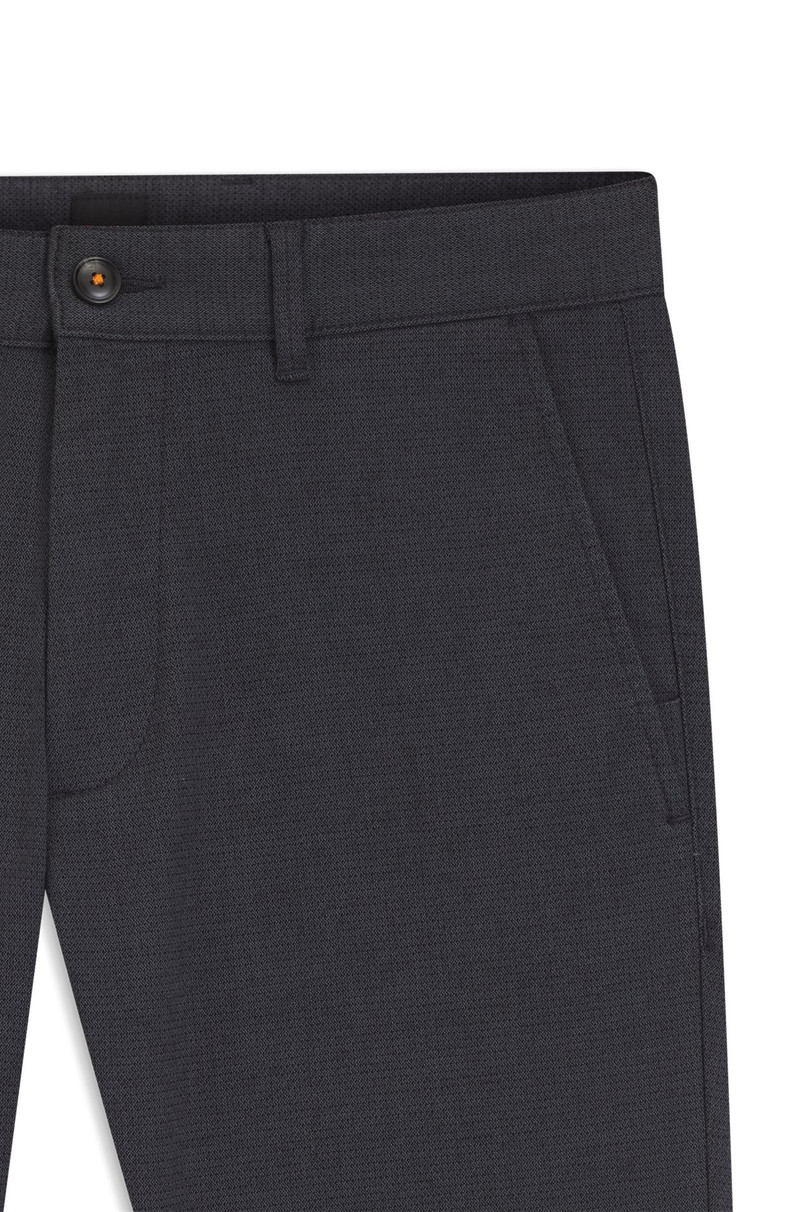 PATTERNED SLIM-FIT TROUSERS IN STRETCH FABRIC 6
