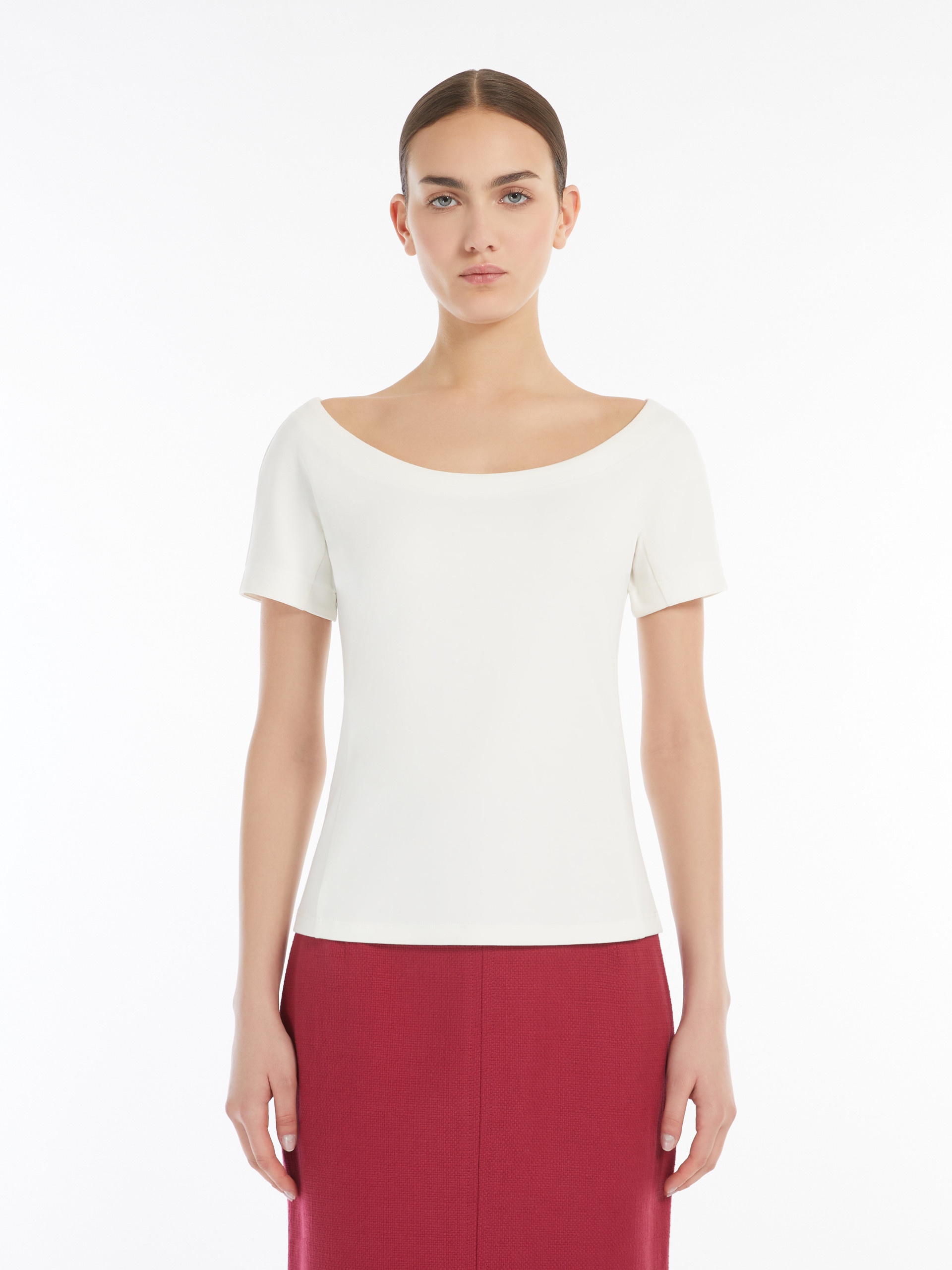 VIRTUS Fitted stretch jersey top - 3