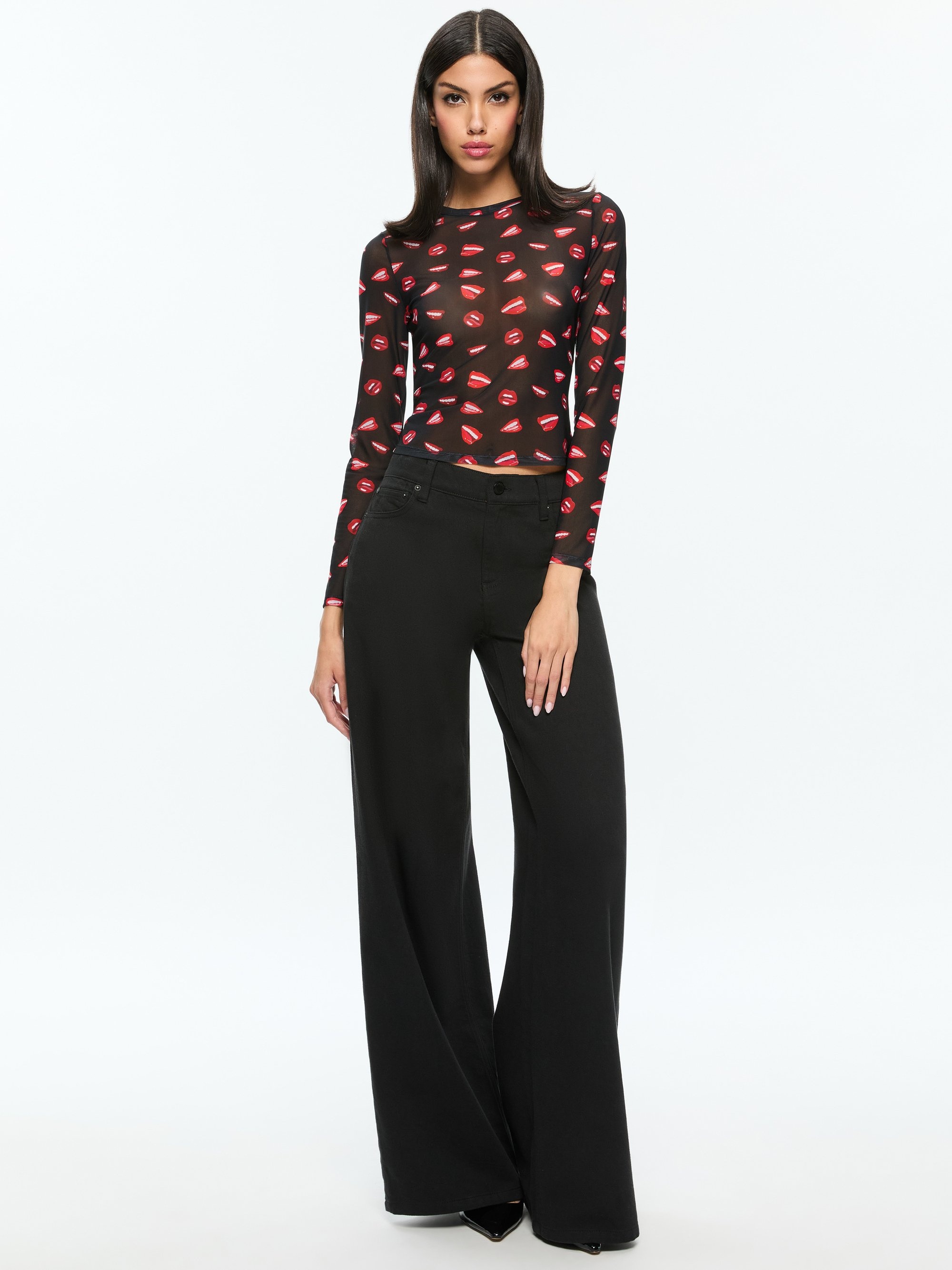 A+O X TOM WESSELMANN DELAINA MESH LONG SLEEVE TOP - 6