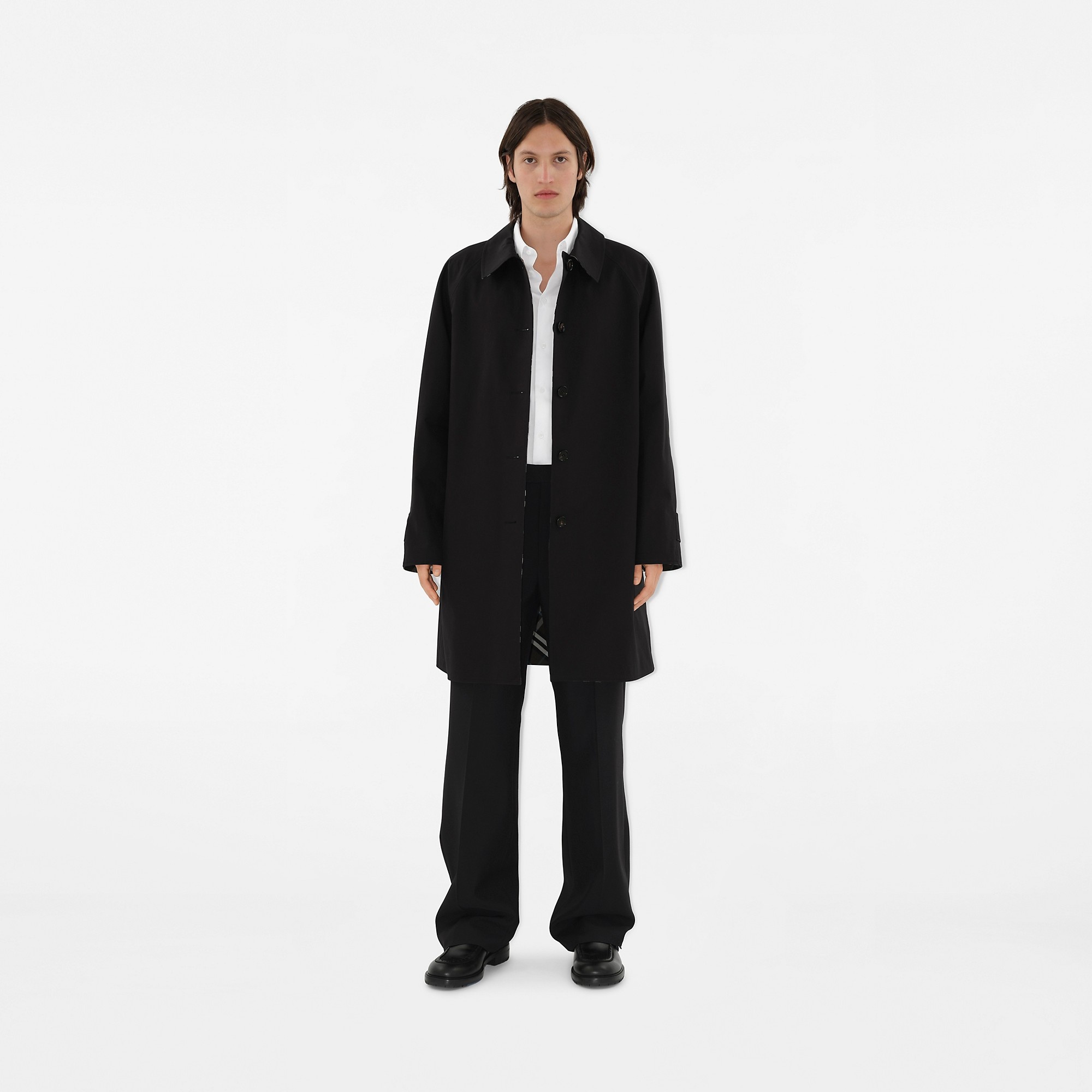 Long Reversible Gabardine Car Coat - 5
