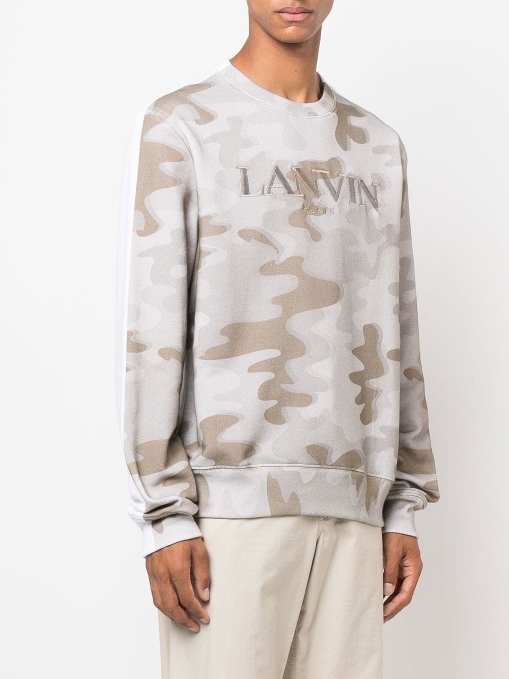 logo-embroidered camouflage-print sweatshirt - 3