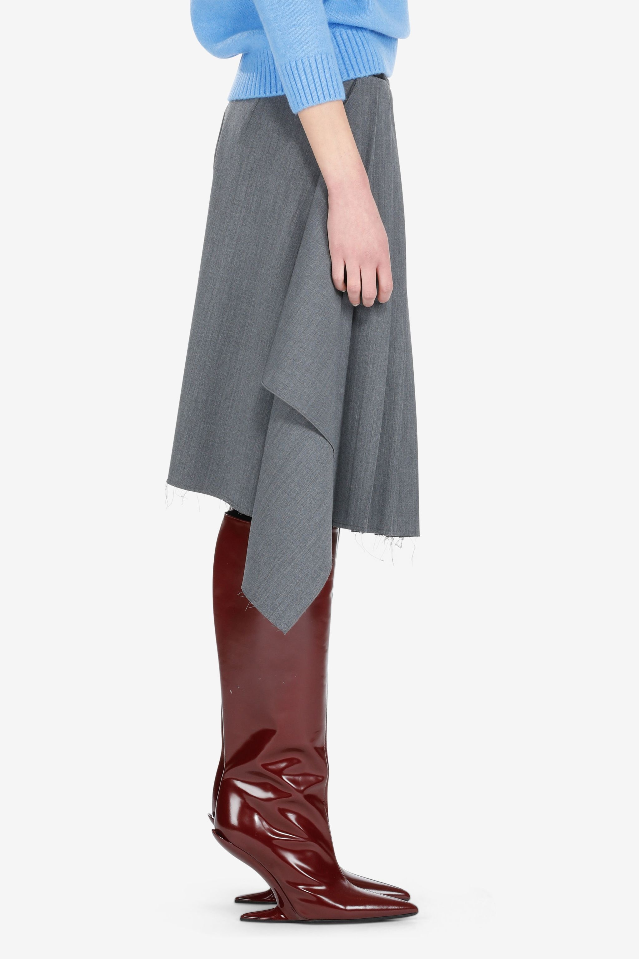 ASYMMETRIC PLEATED SKIRT - 3