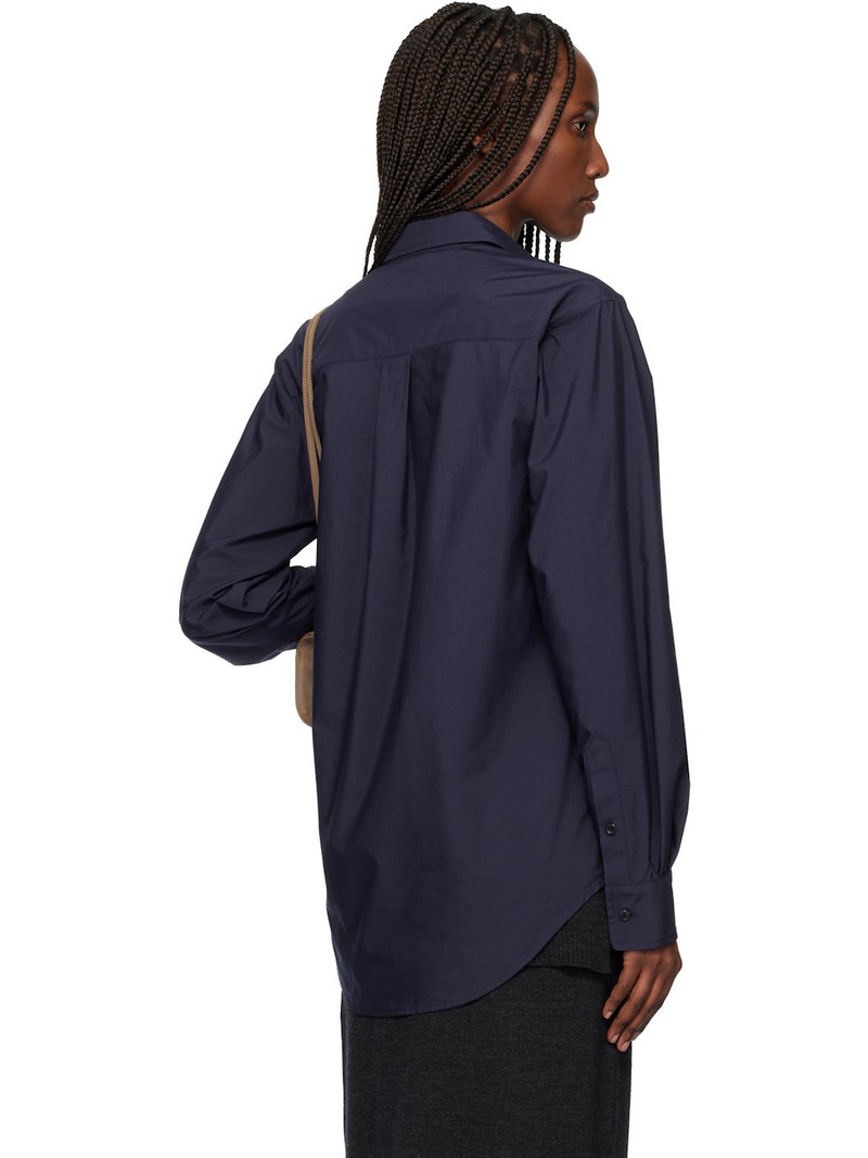Navy Arlos Button Up Shirt 3