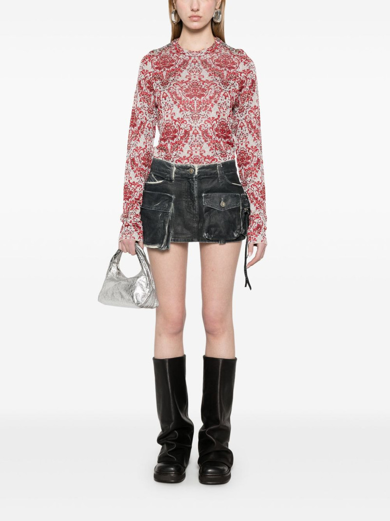 rabanne paisley-jacquard top outlook