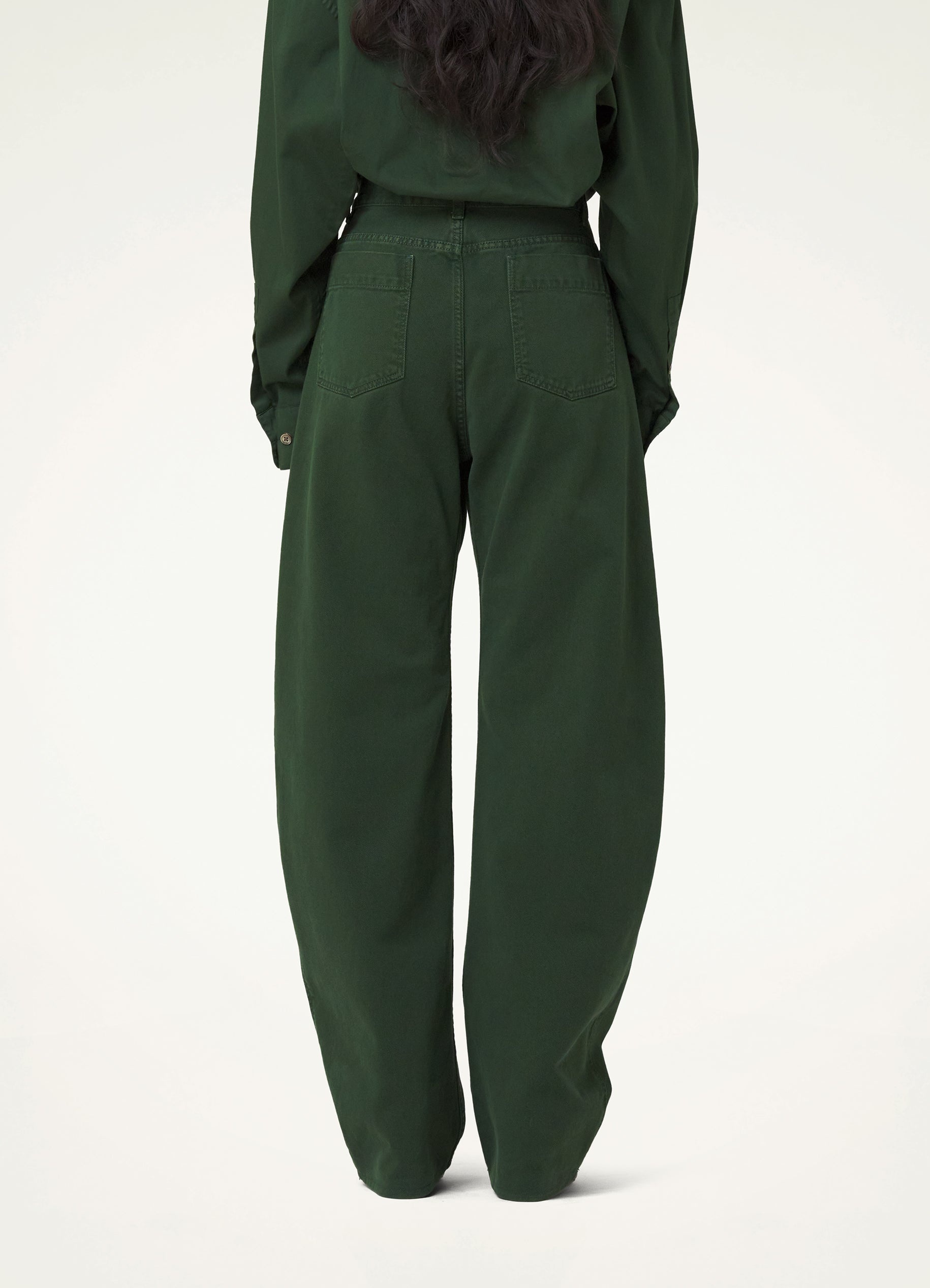 HIGH WAISTED CURVED PANTS - 3