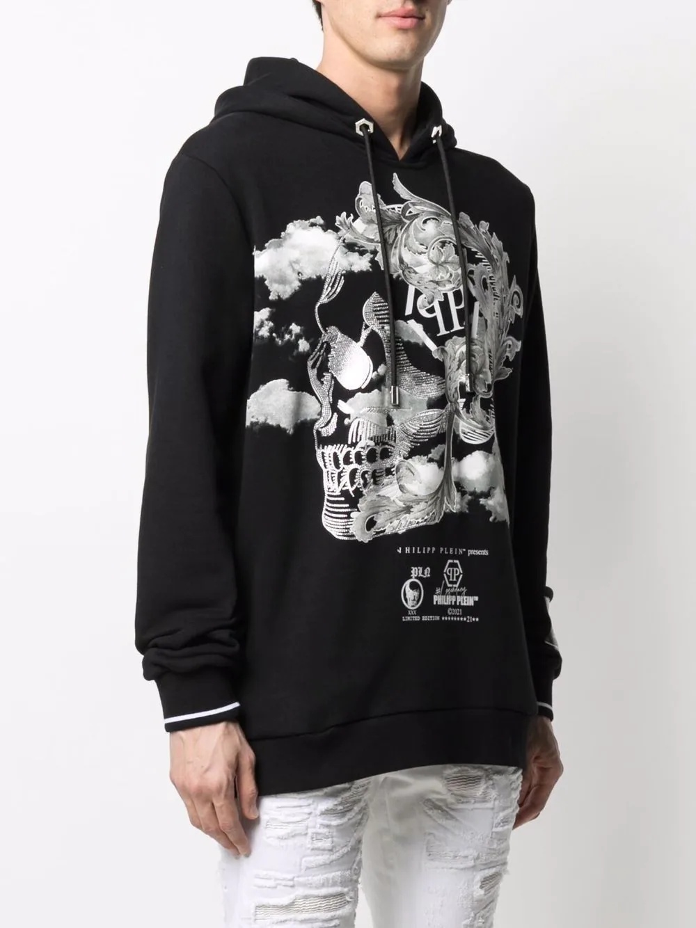 New Baroque print hoodie - 3