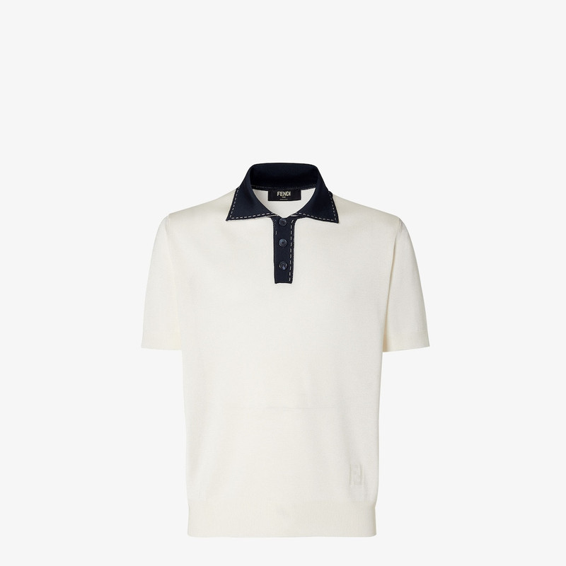 Polo shirt White viscose polo shirt 1
