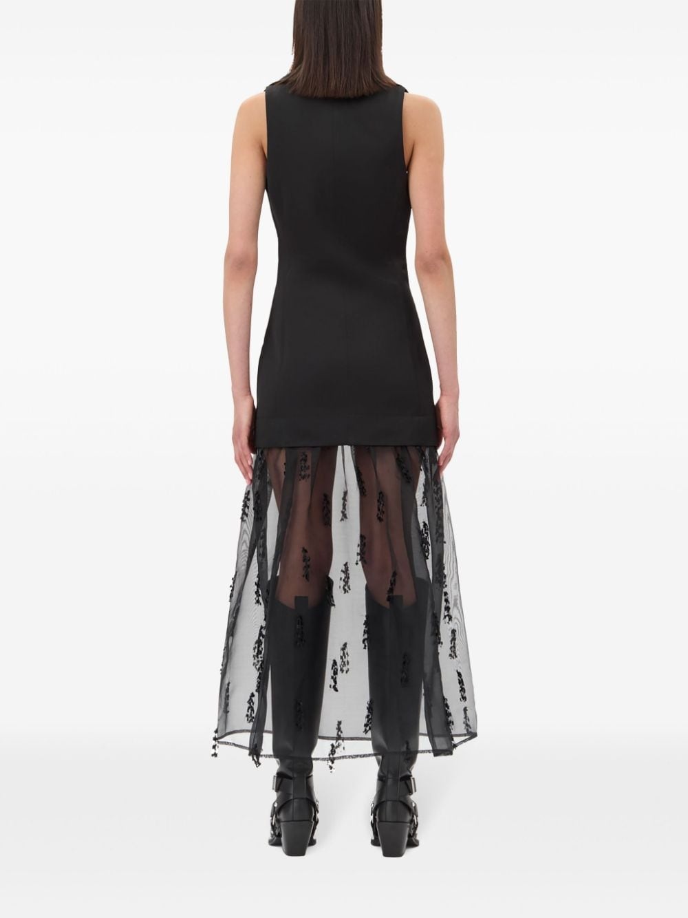 layered-design midi dress - 4