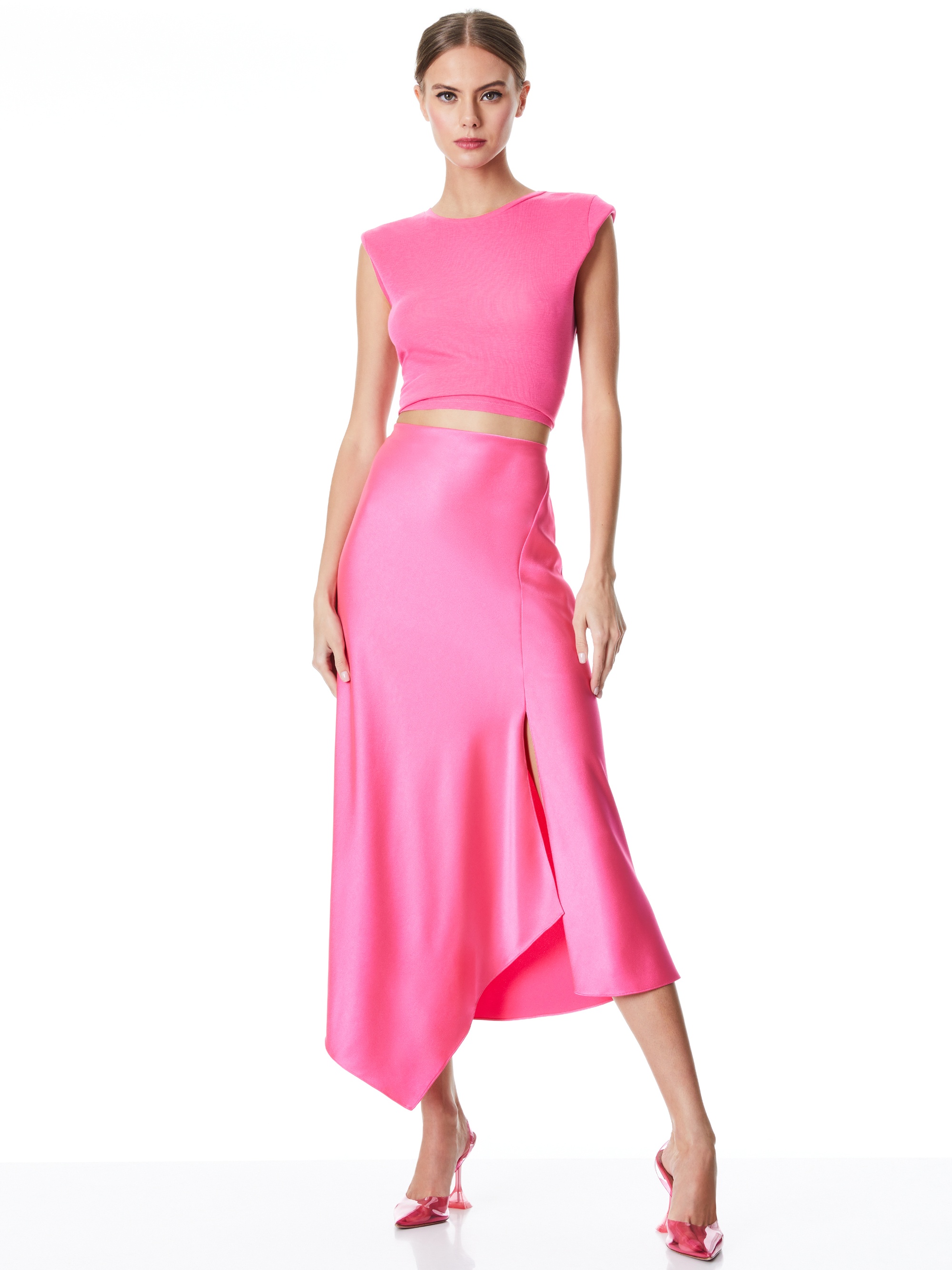 HARMONY DRAPEY ASYMMETRICAL MIDI SKIRT - 4