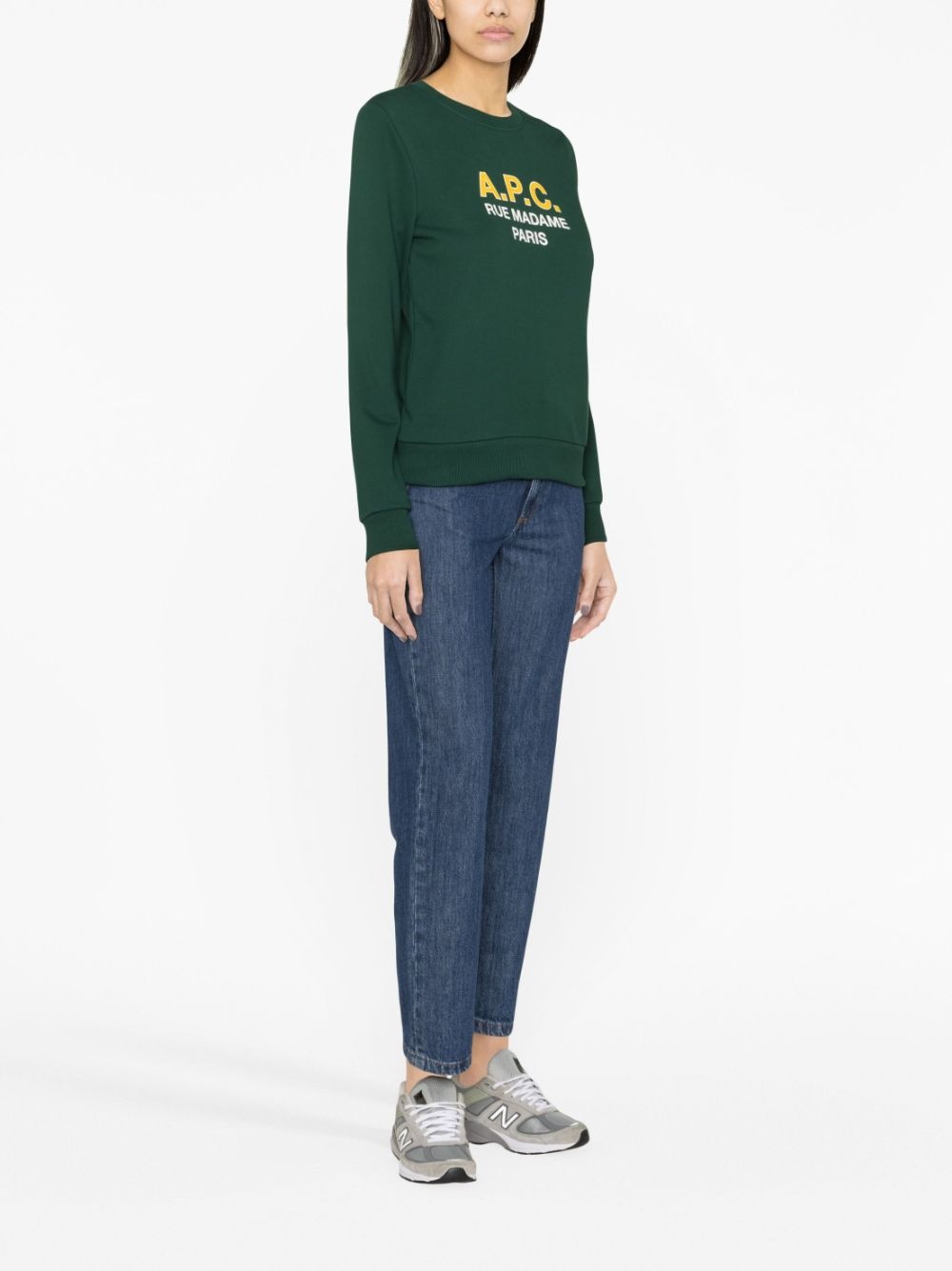 Madame logo-print cotton sweatshirt - 4