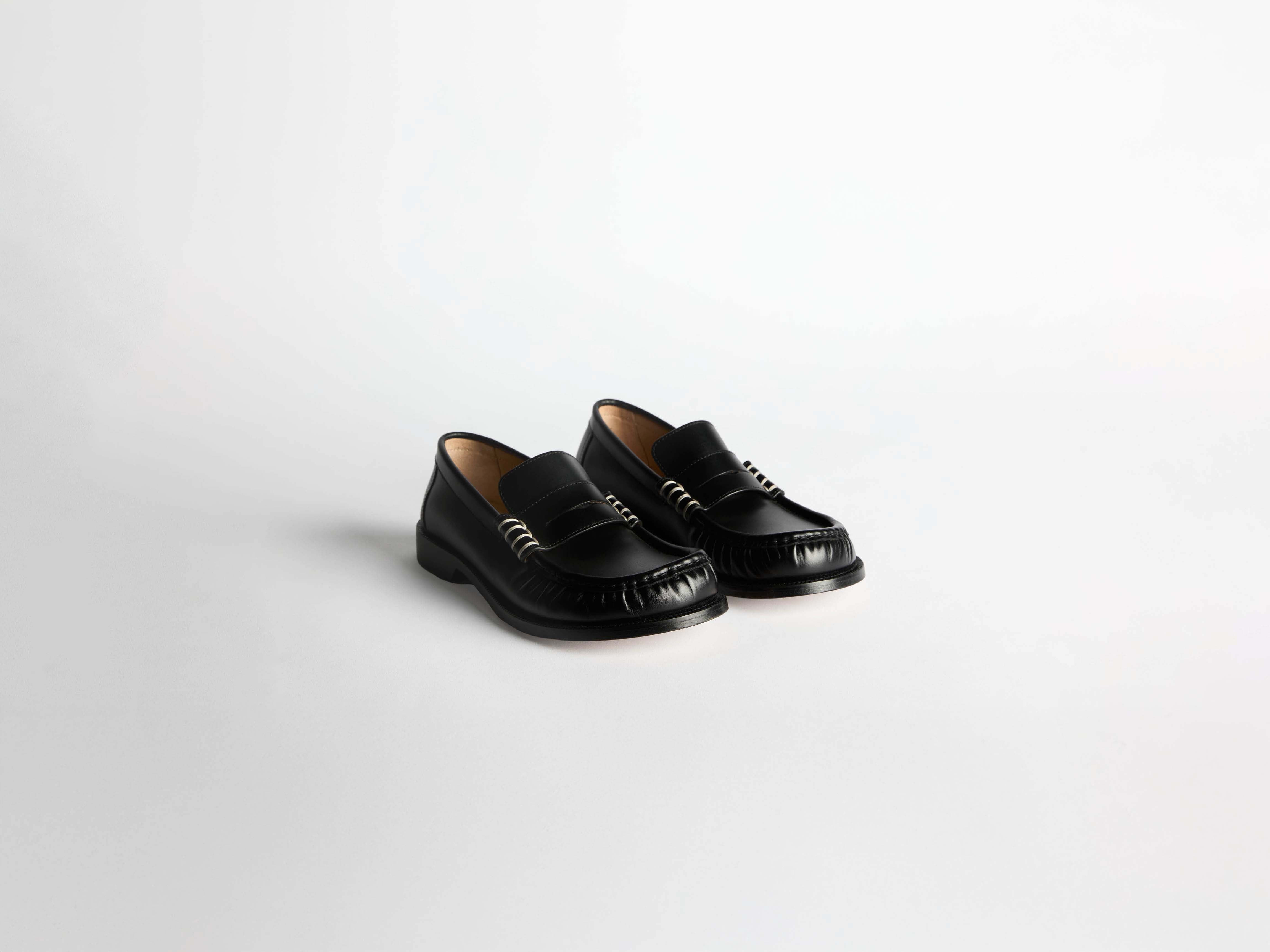MENS LOAFER MOCCASINS IN BLACK - 2