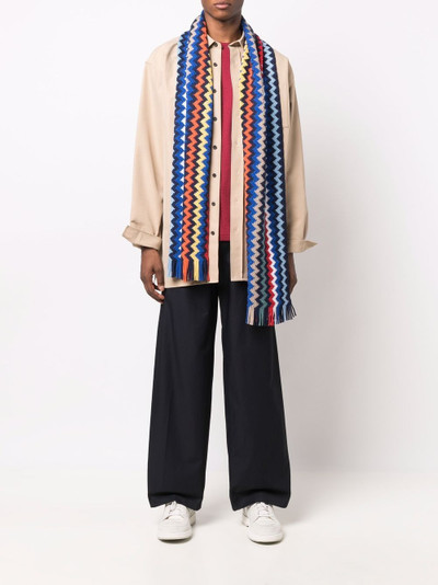 Missoni zigzag-knit wool scarf outlook