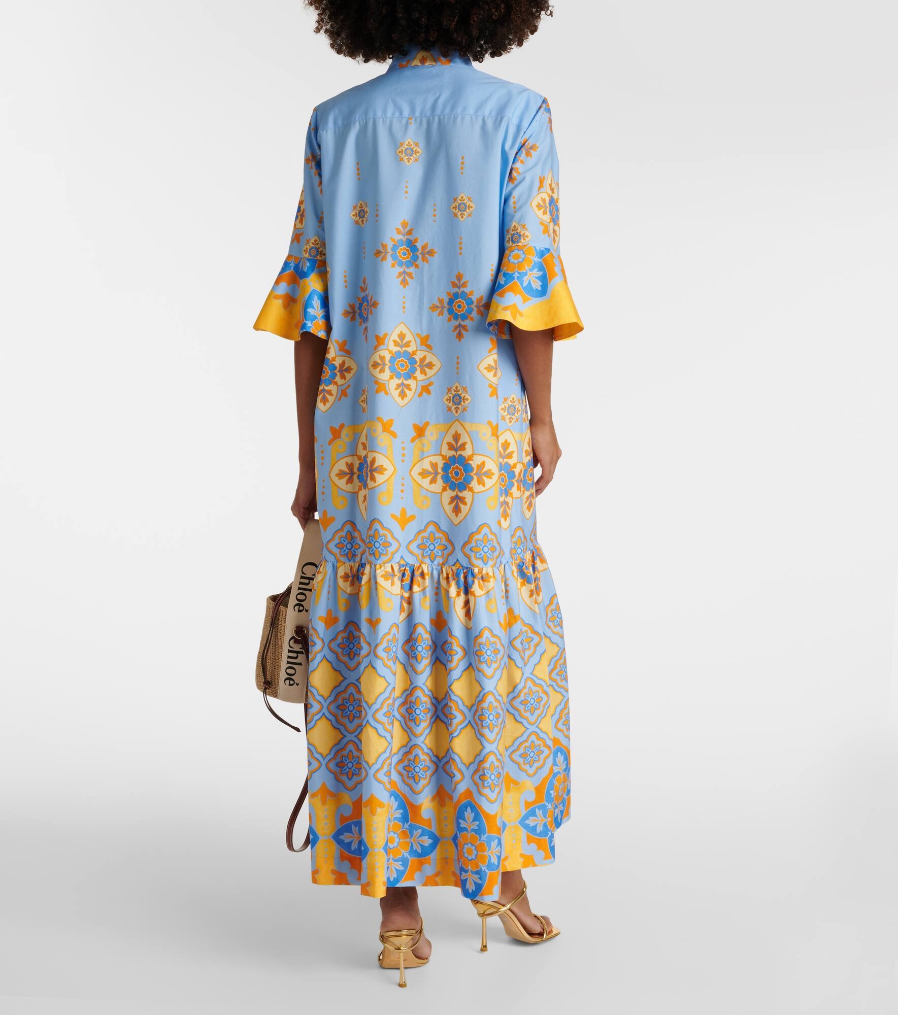 Artemis printed cotton poplin maxi dress - 3