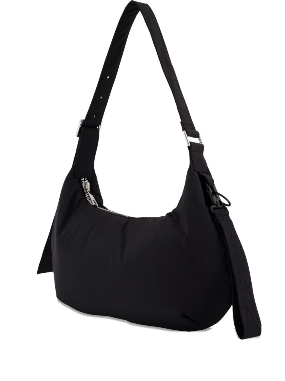 medium zip-fastening curved shoulder bag - 1