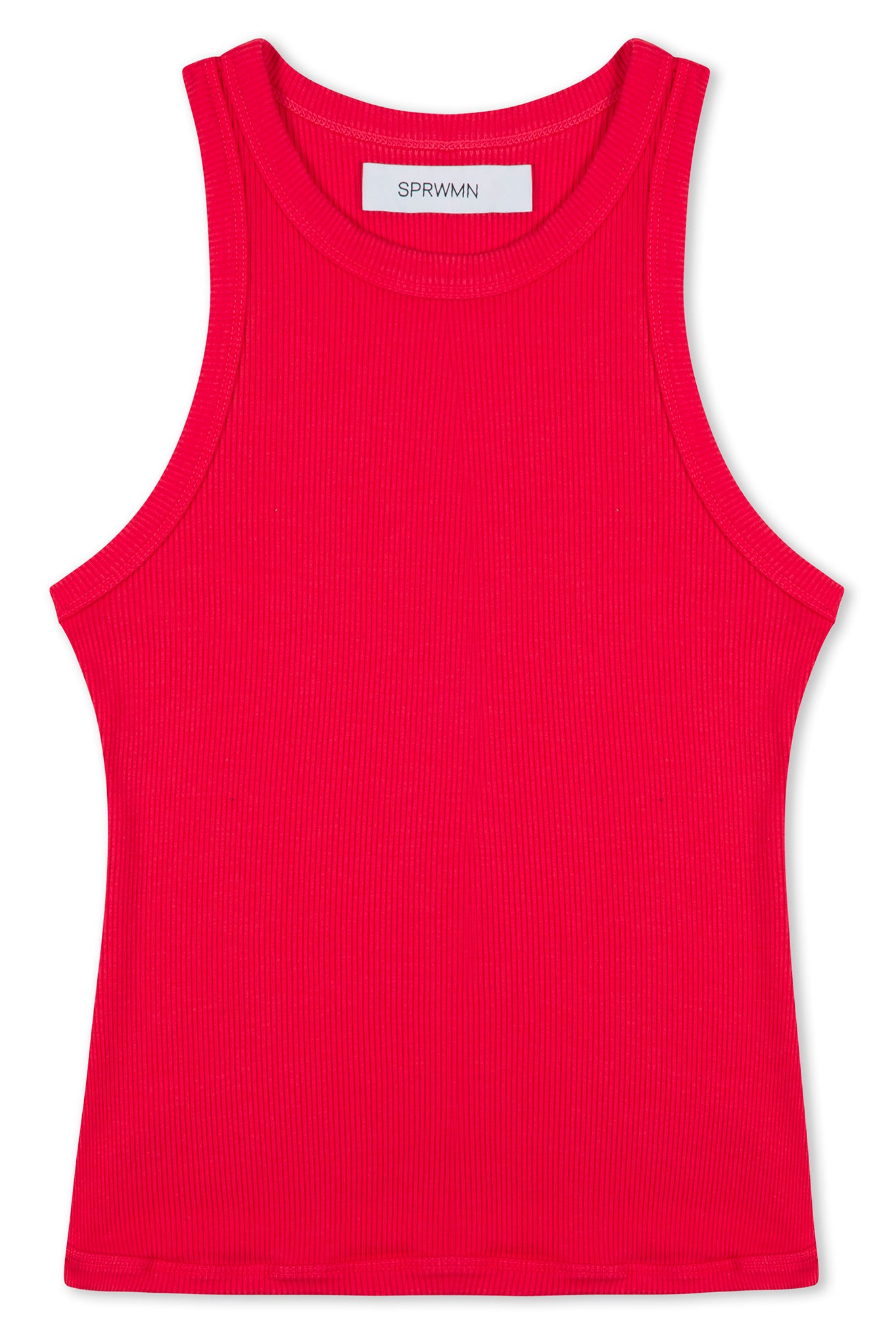 RED RIB RACER TANK - 5