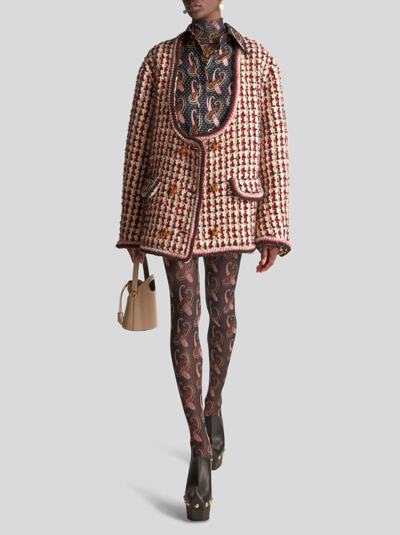 Etro OVERSIZED JACKET IN HEAVYWEIGHT BOUCLÉ WOOL FABRIC outlook