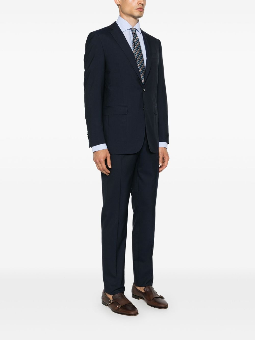 single-breasted wool suit - 3