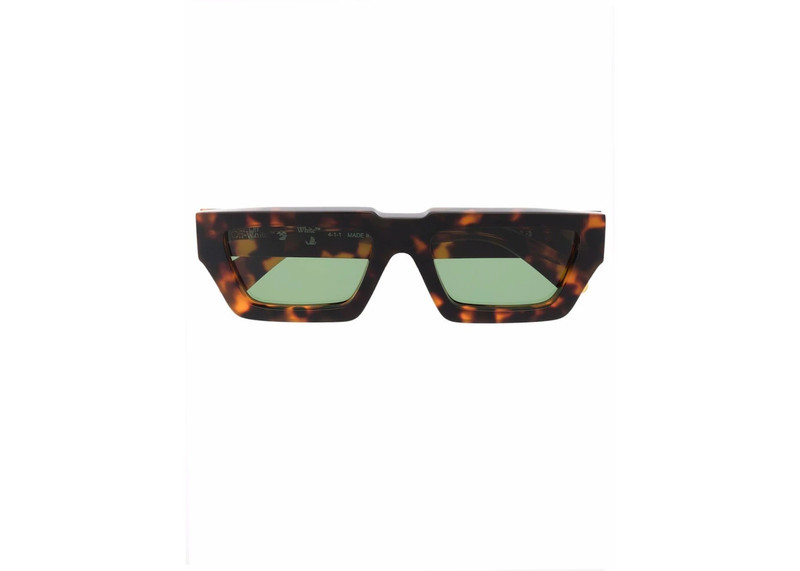 Off-White OFF-WHITE Manchester Rectangular Frame Sunglasses Brown/Green/White (OERI002Y21PLA0016055) outlook