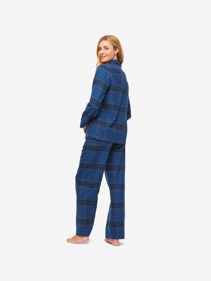 Women's Pyjamas Kelburn 27 Brushed Cotton Navy - 4