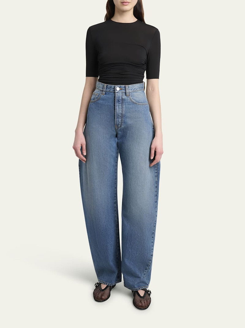 Alaïa Round High-Waist Jeans outlook