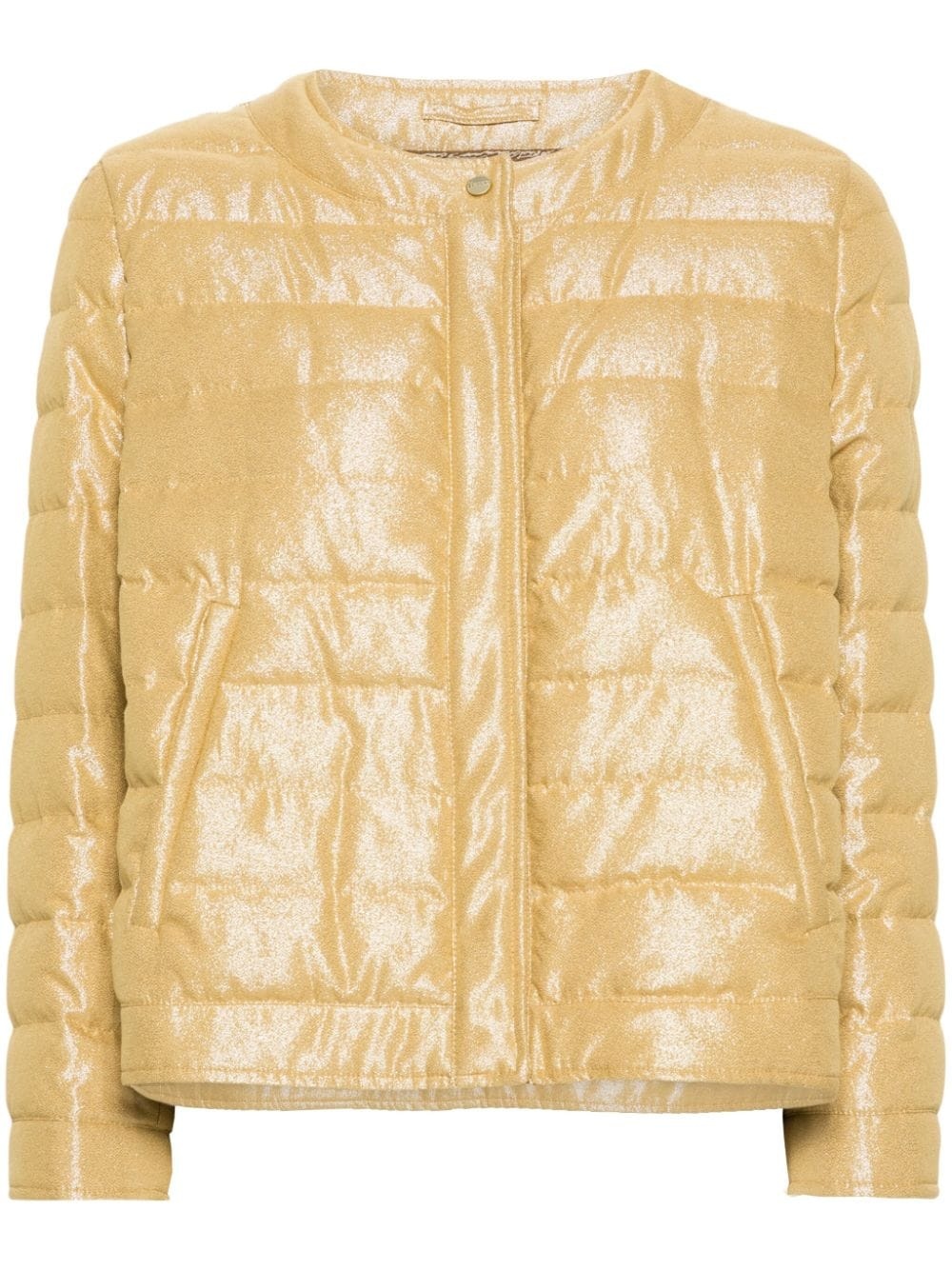 lurex quilted down jacket - 1