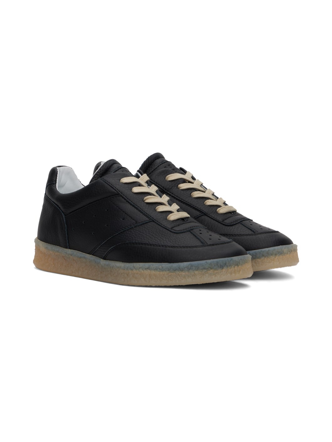 Black 6 Court Sneakers - 4