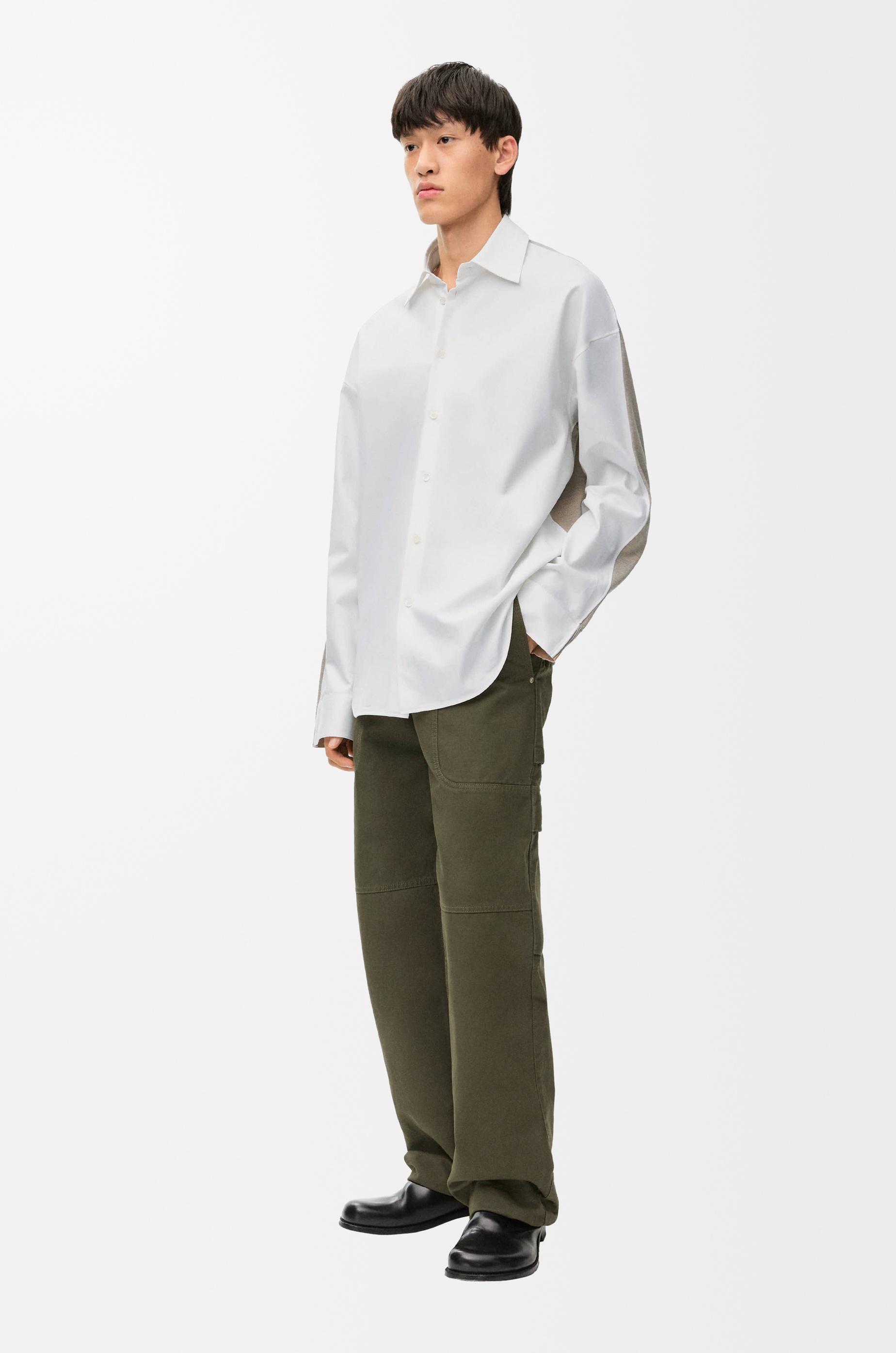 Hybrid shirt in cotton and wool - 3