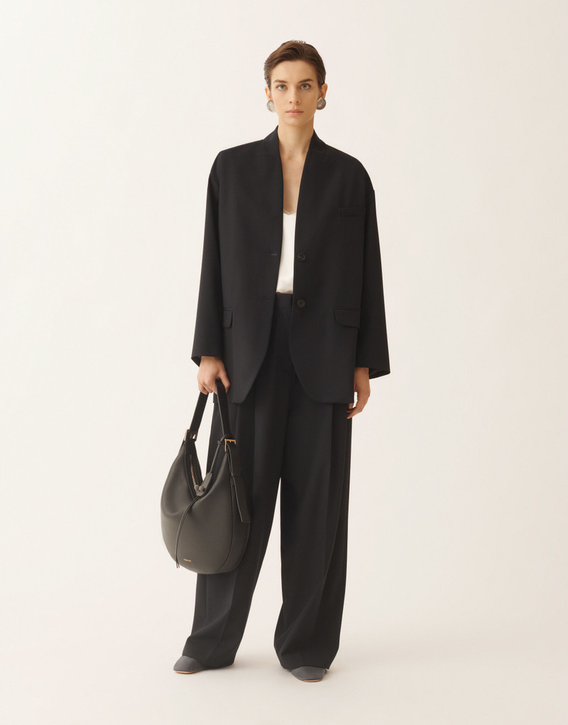 FABIANA FILIPPI Midnight blue techno-tailored jacket outlook