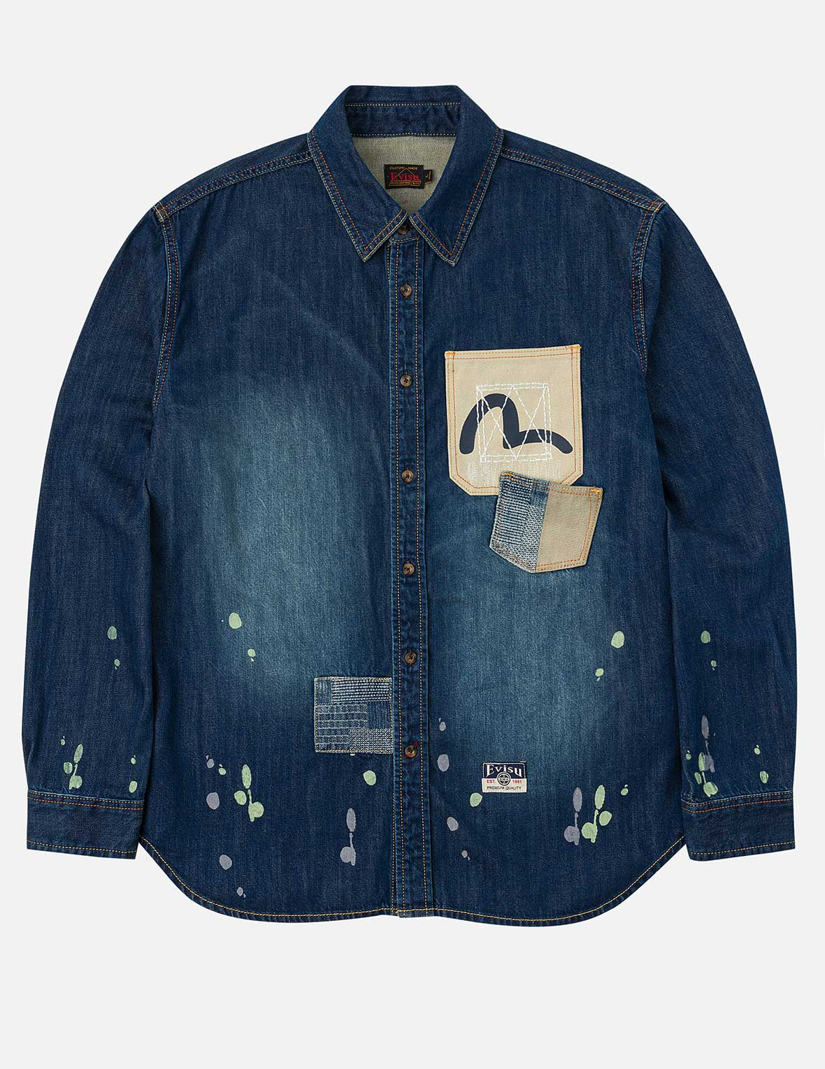 Shshiko Kamon Relax Fit Denim Shirt - 3
