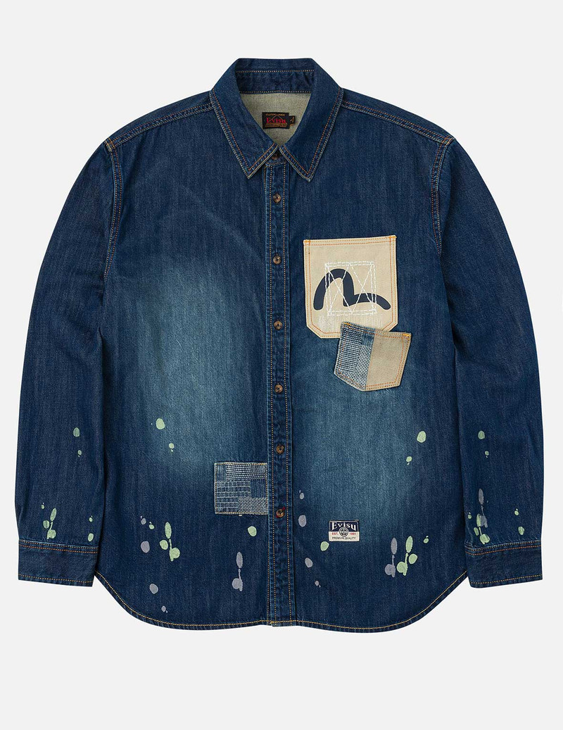 Shshiko Kamon Relax Fit Denim Shirt 3