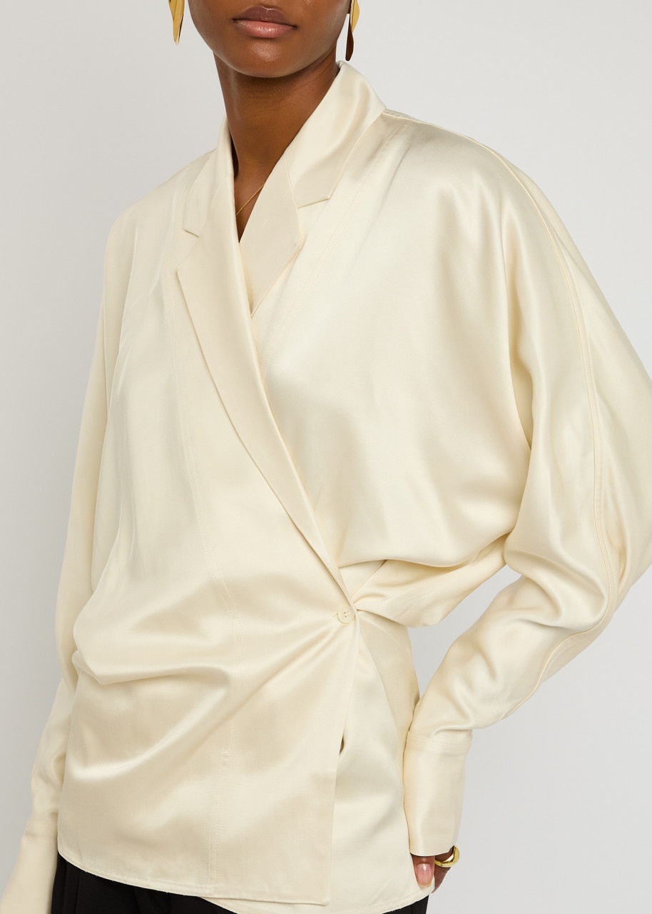 Toteme Satin Wrap Blouse - 5
