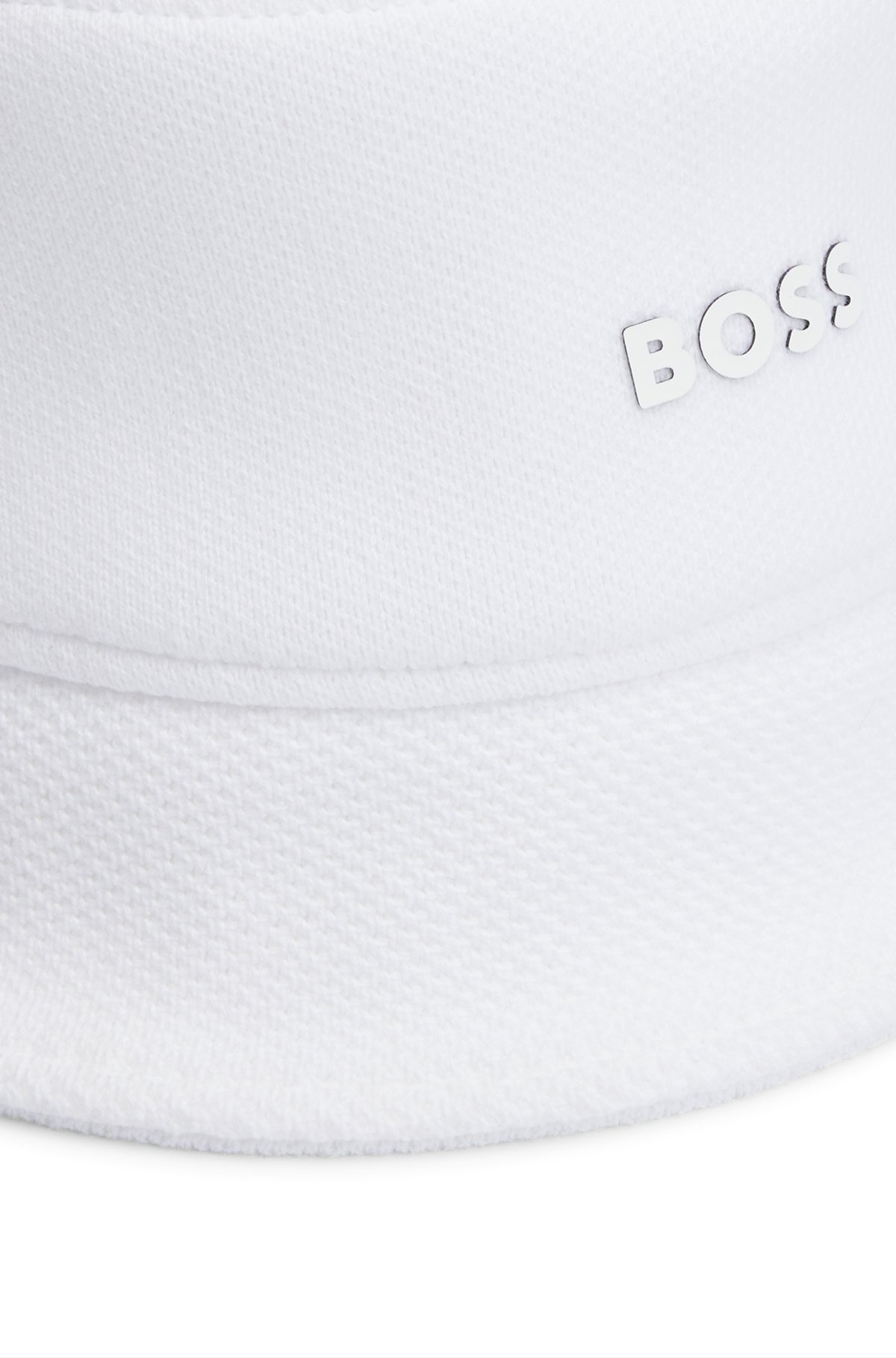 COTTON-PIQUÉ BUCKET HAT WITH LOGO DETAIL - 5