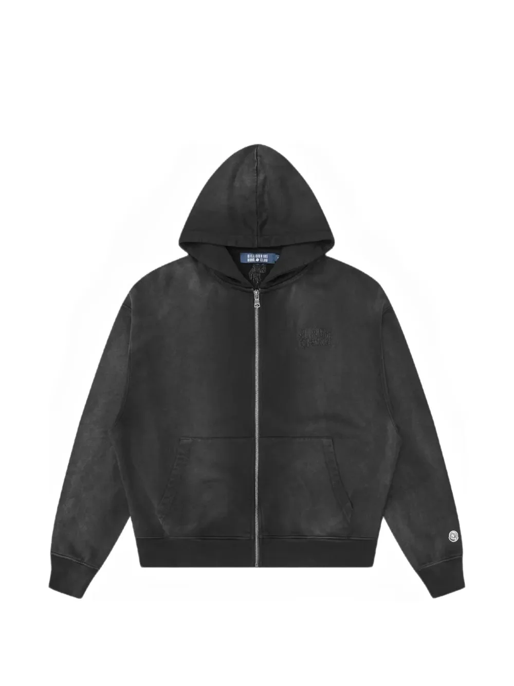 LOGO-EMBROIDERED ZIP-UP HOODIE - 1