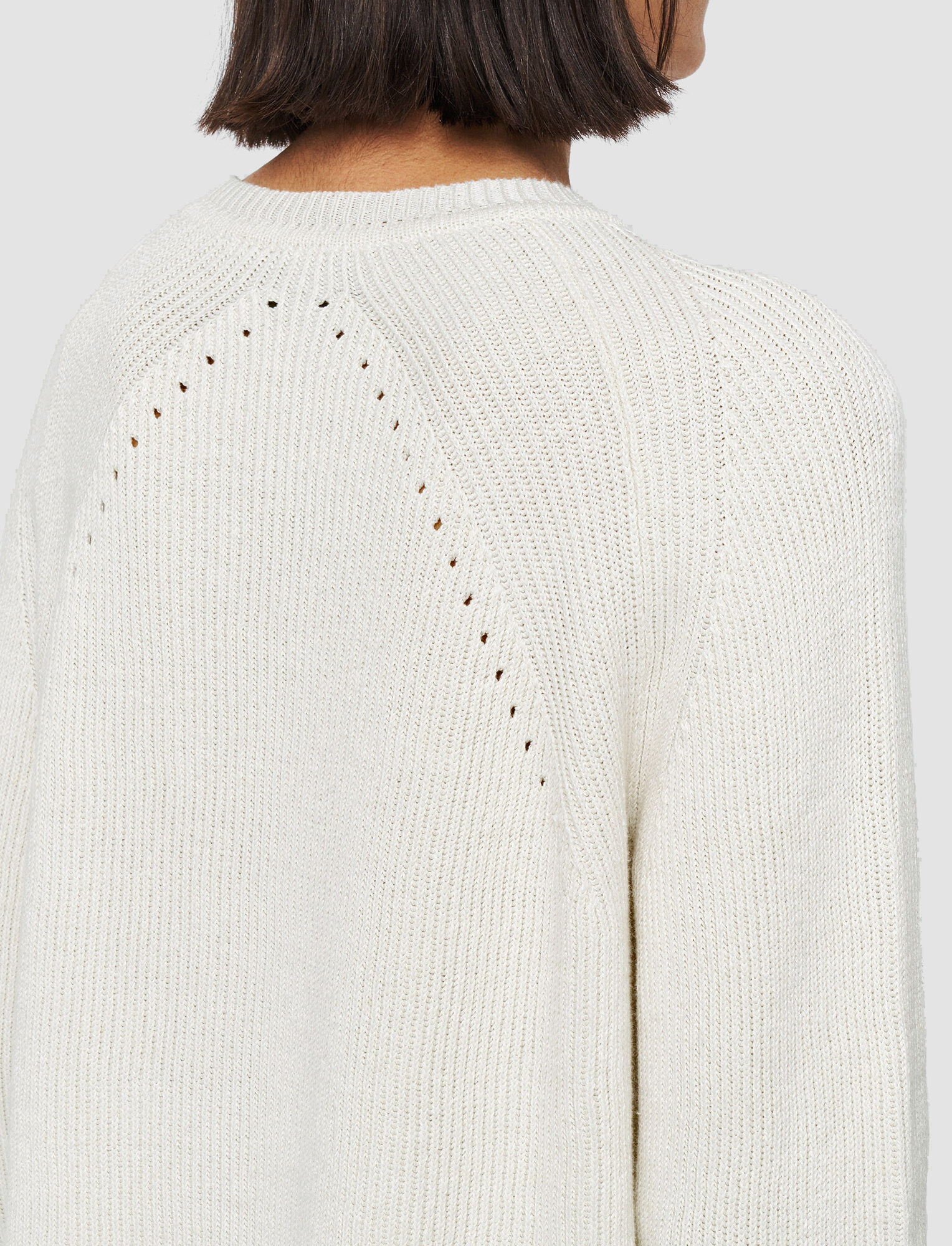 Linen Cotton Knitted Round Neck Jumper - 5