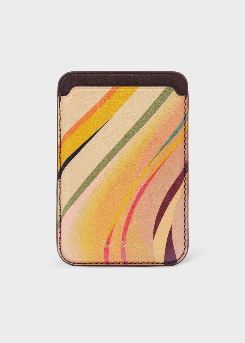 'Swirl' iPhone MagSafe Leather Credit Card Case 1