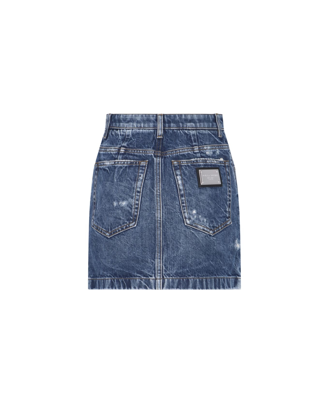 Denim Mini Skirt - 2