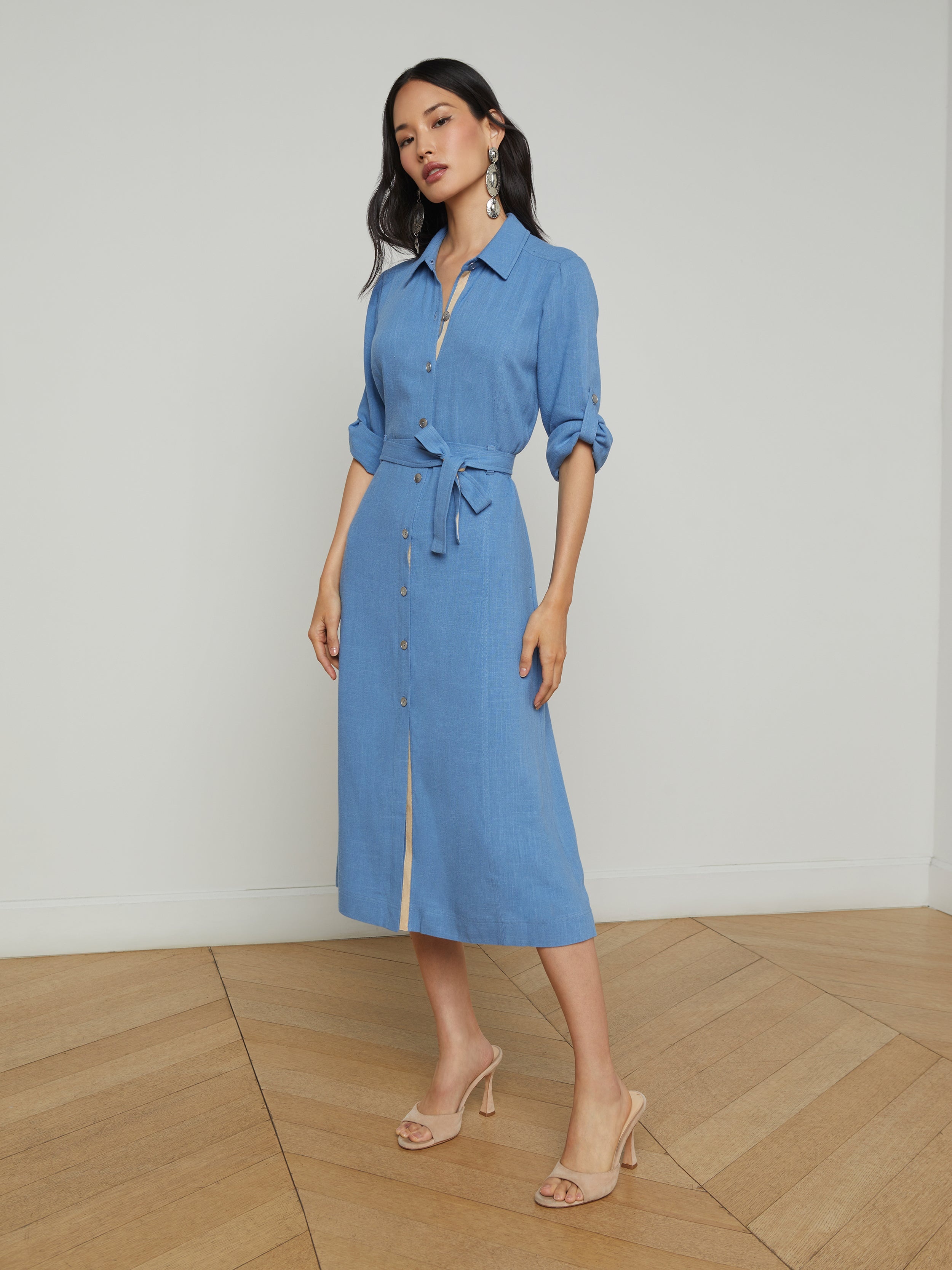 Malika Linen-Blend Shirt Dress - 3