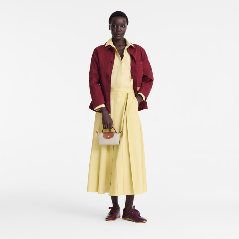 Longchamp Le Pliage Original Pouch with handle Pebble - Recycled canvas outlook