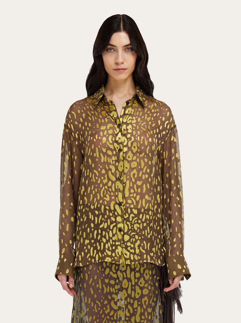 FERRAGAMO Devoré georgette shirt outlook