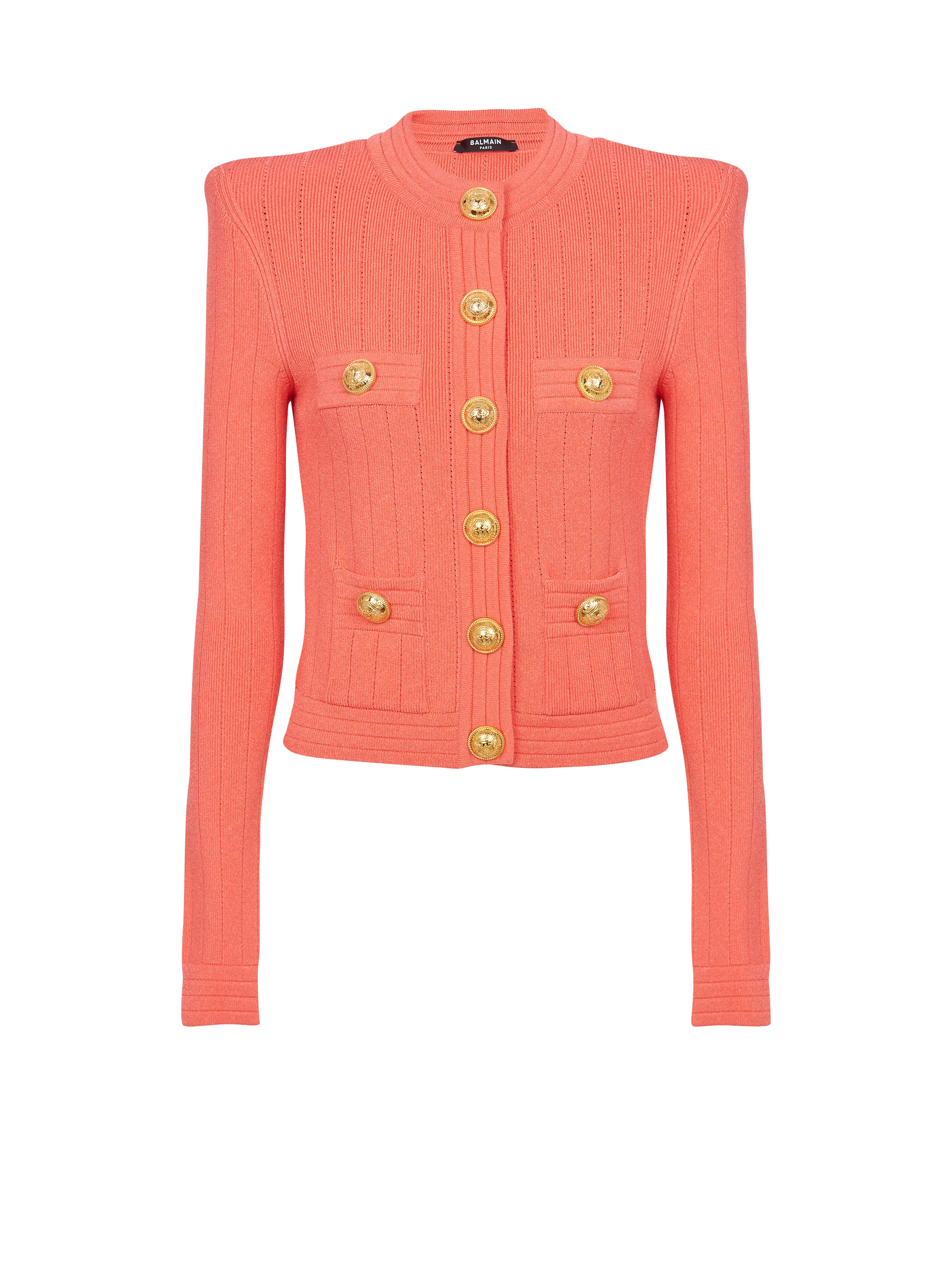 Buttoned fine knit cardigan - 1