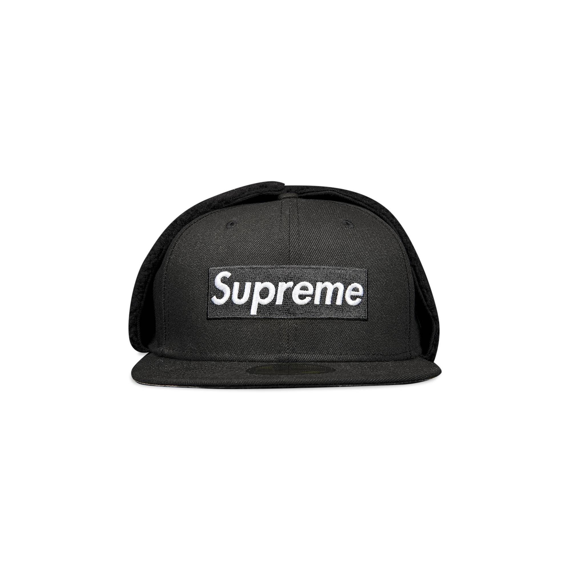 Supreme x New Era Earflap Box Logo 'Black' - 1