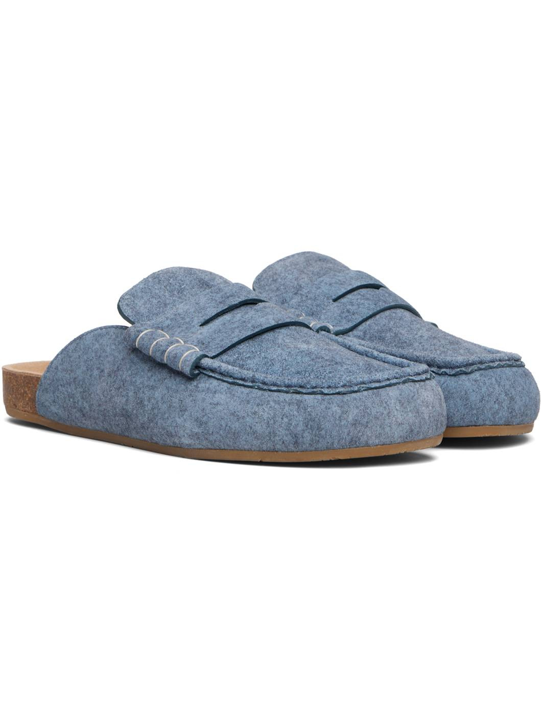 Blue Stitch Loafers - 4