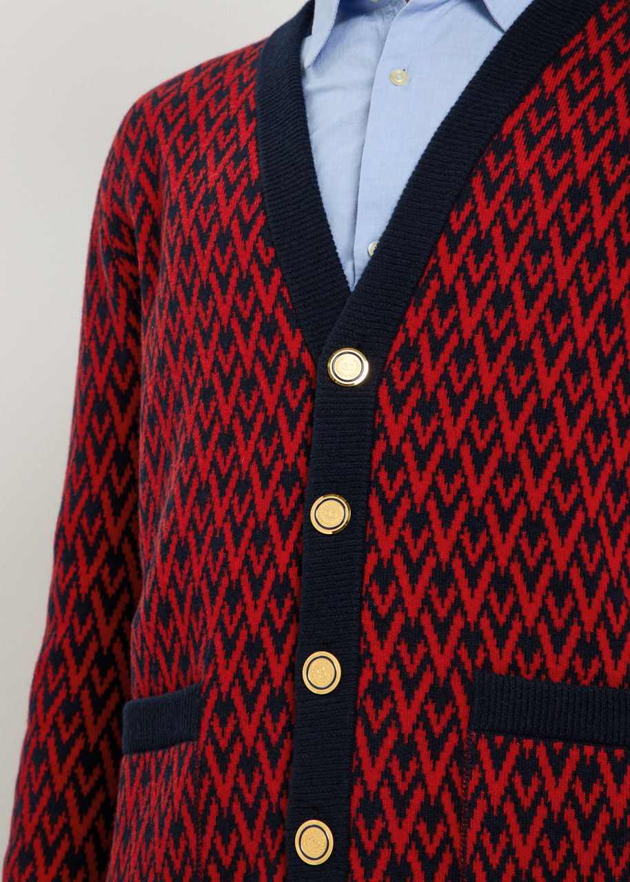 Valentino Garavani Patterned-intarsia Wool Cardigan - 5